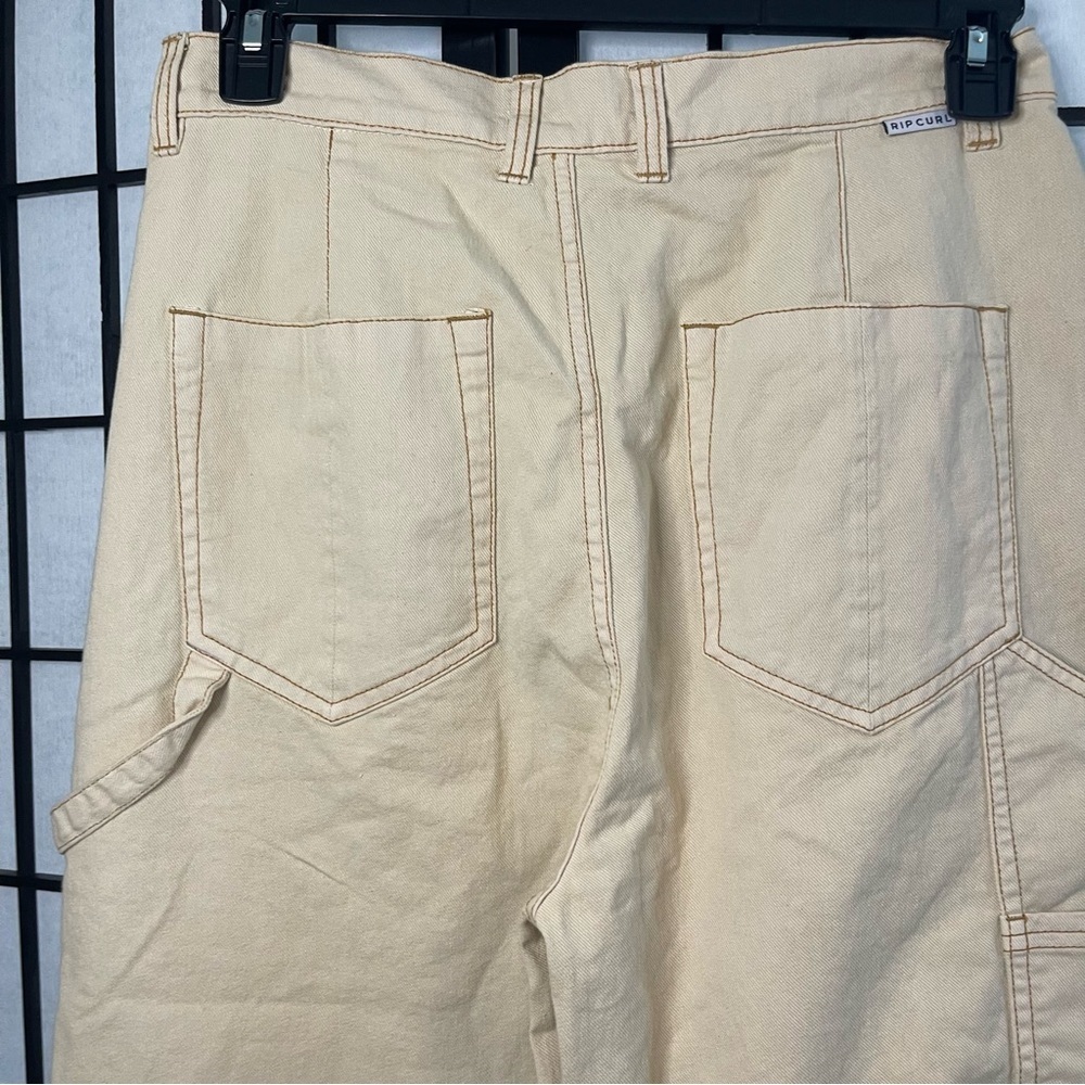NWT Rip Curl Holiday Denim Pants in Khaki M - Picture 4 of 6
